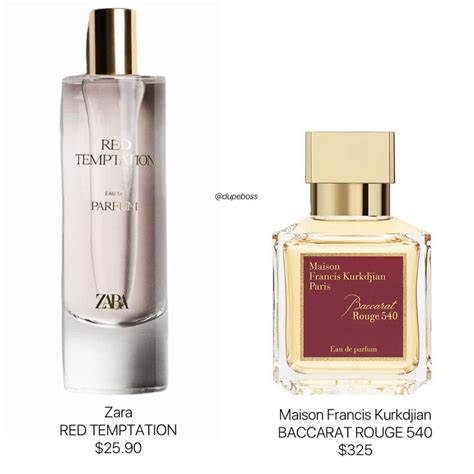 zara perfume that smells like baccarat rouge|zara perfume red temptation dupe.